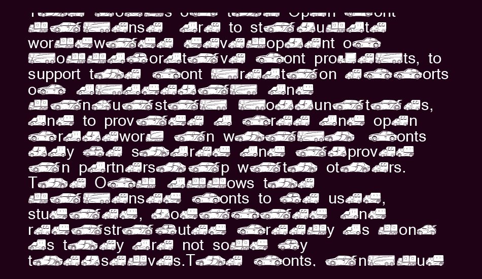vehicles font 1