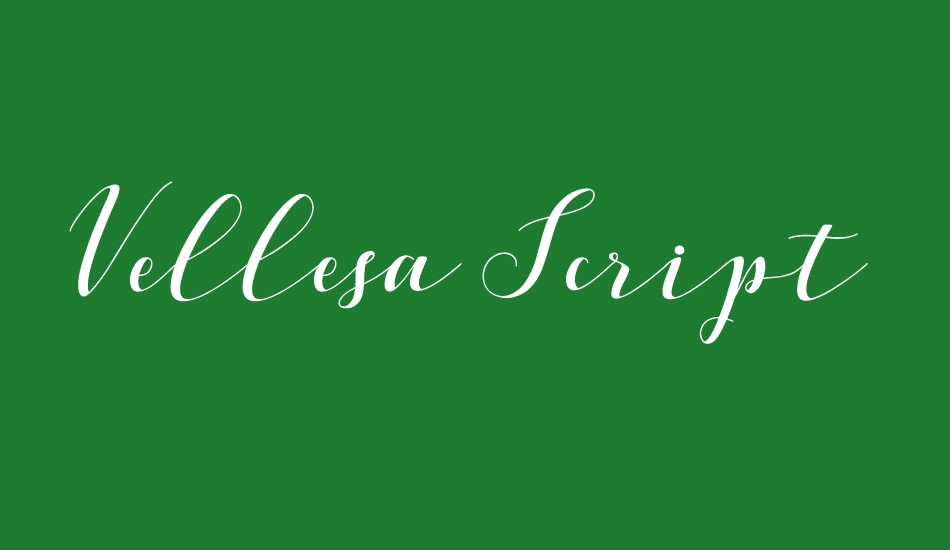vellesa-script font big