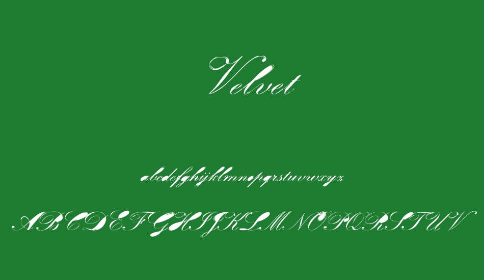 velvet font