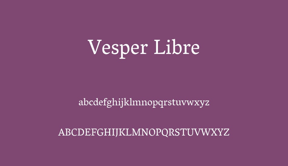 vesper-libre font