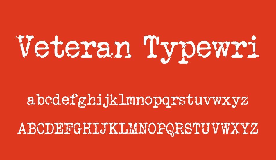 veteran-typewriter font