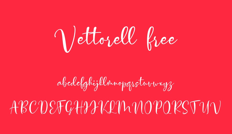 vettorell-free font