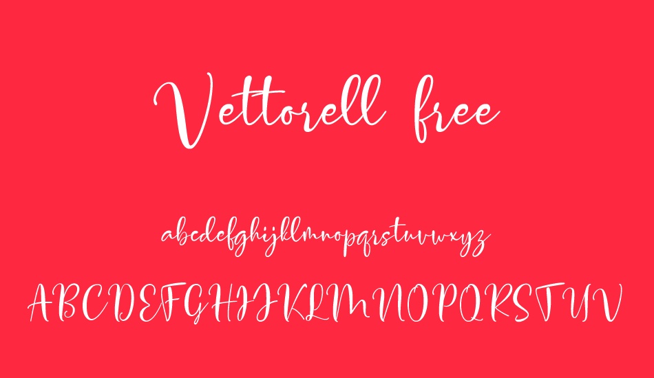 vettorell-free font
