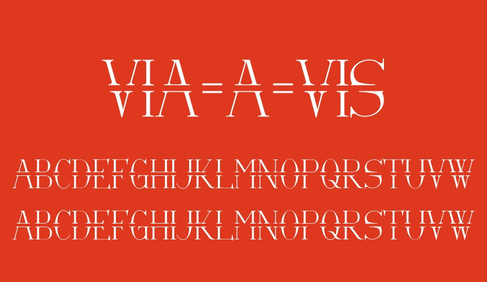 via-a-vis font