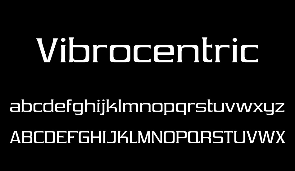 vibrocentric font