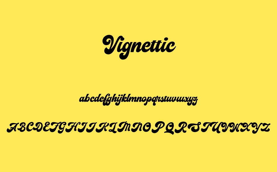 Vignettic font