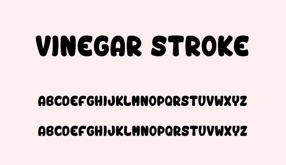 vinegar-stroke font
