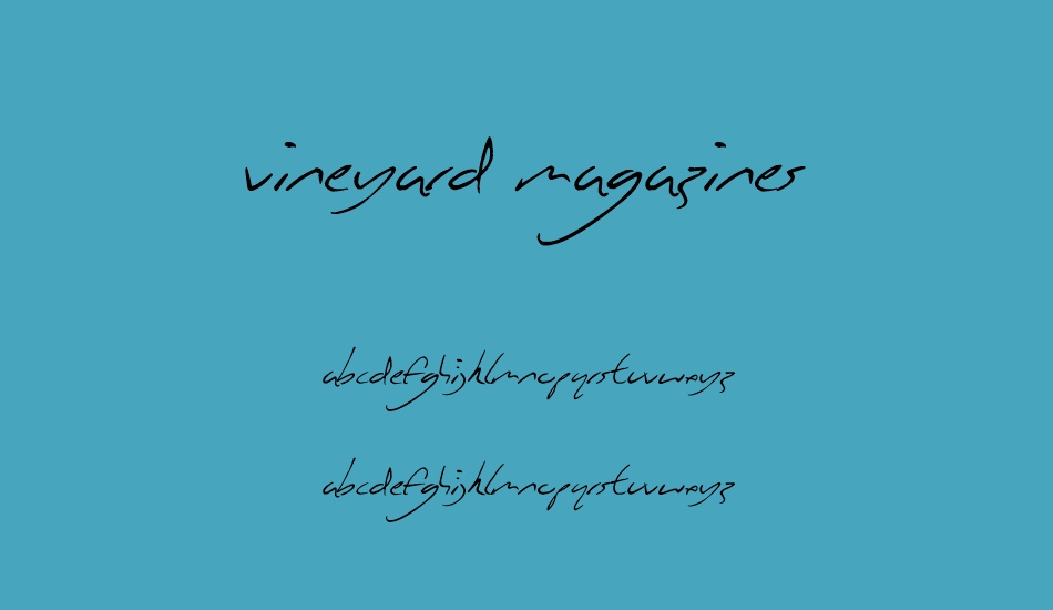 vineyard-magazines font