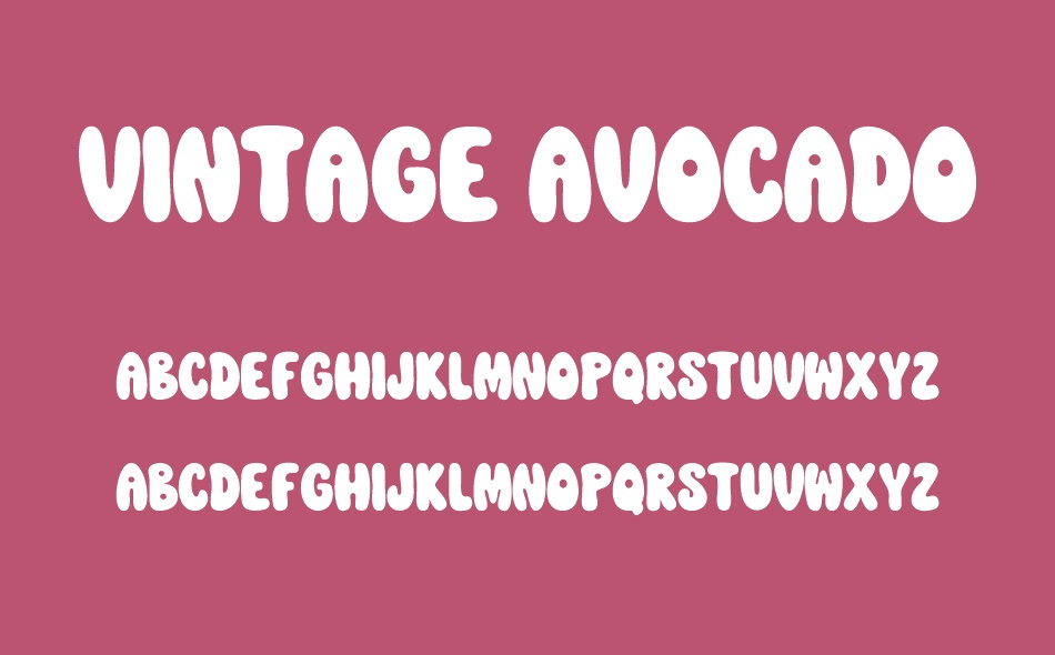 Vintage Avocado font