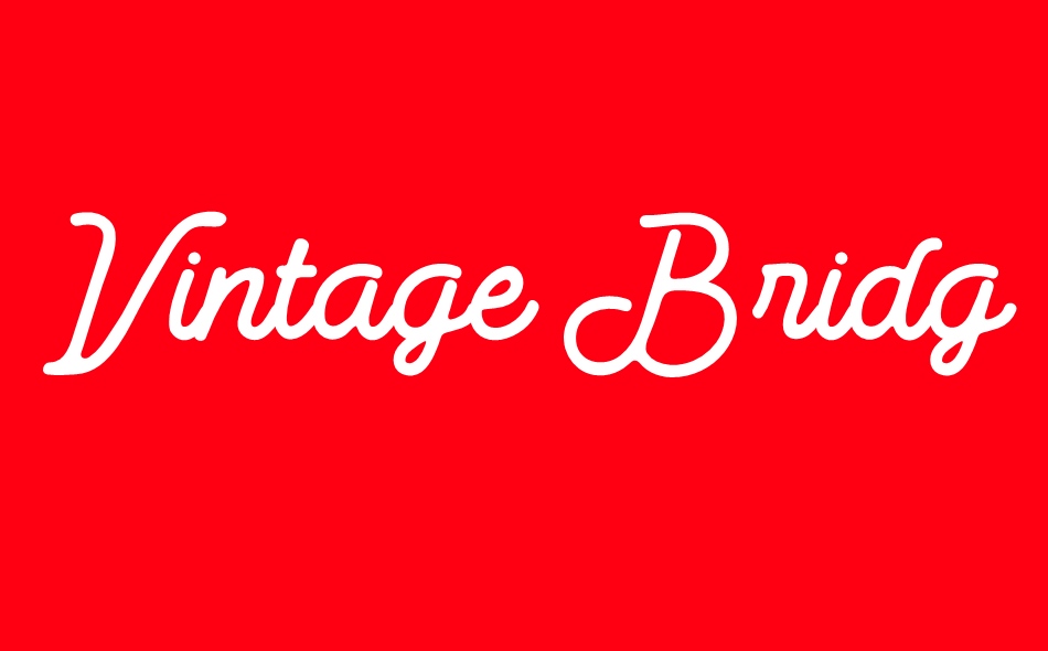 Vintage Bridge font big