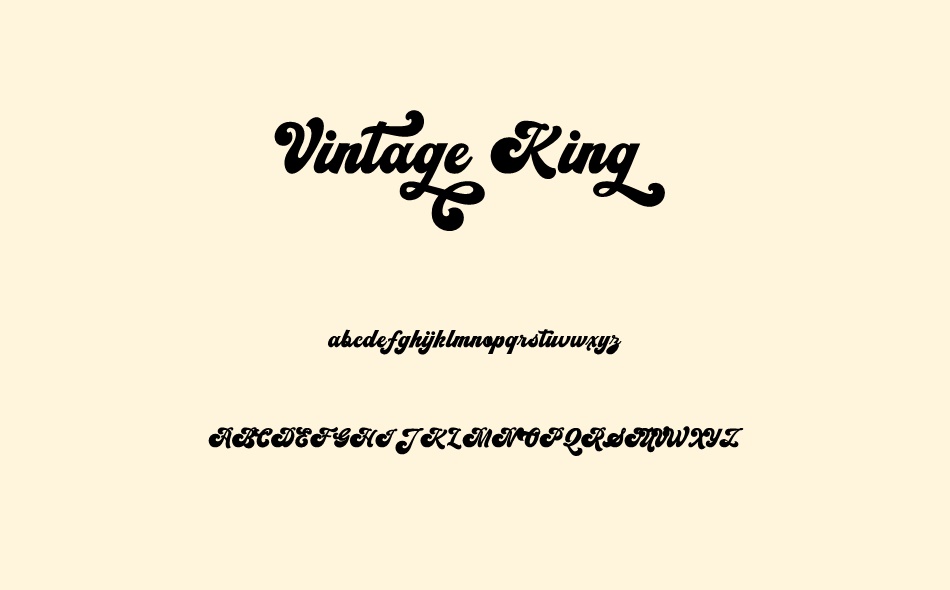 Vintage King font