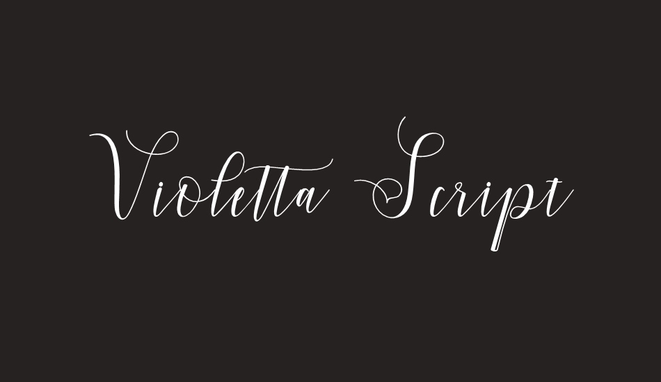 violetta-script font big