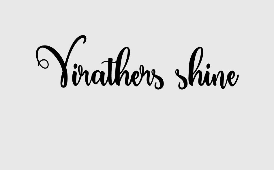 Virathers Shine font big