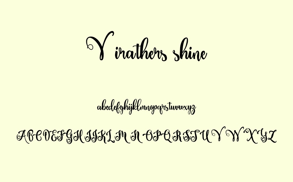 Virathers Shine font