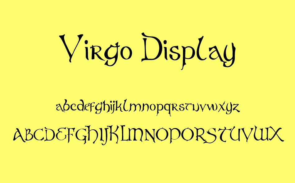 Virgo Display font
