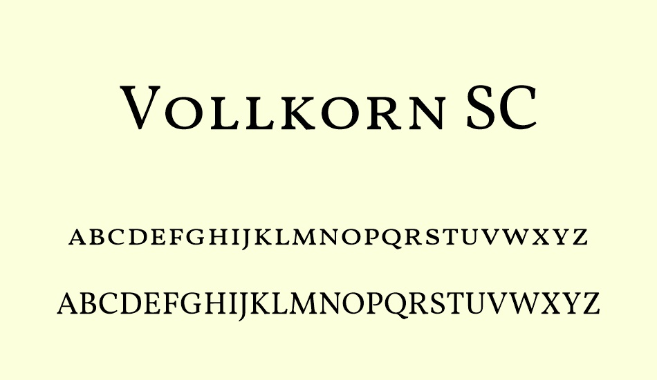vollkorn-sc font