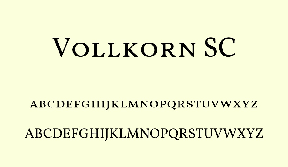 vollkorn-sc font