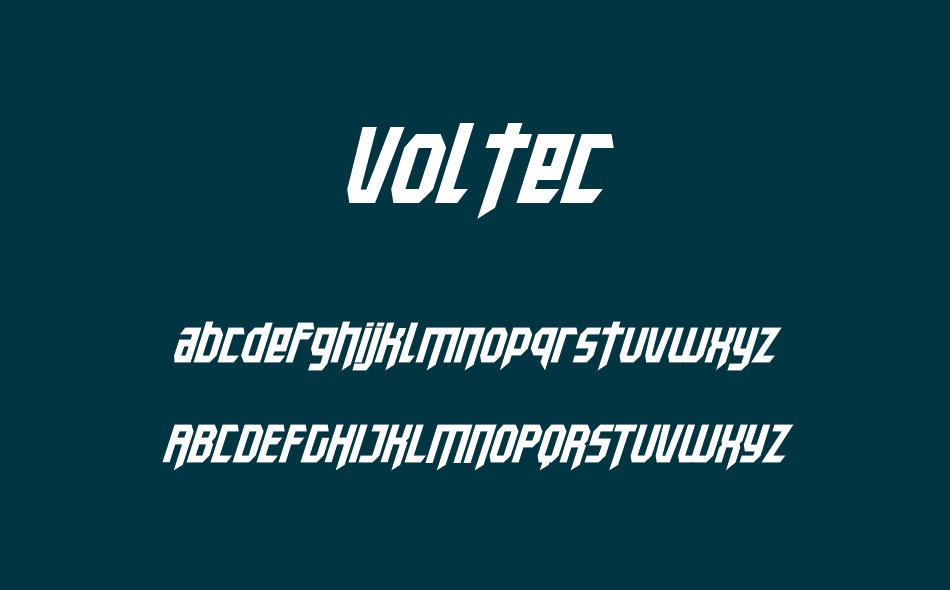 Voltec font