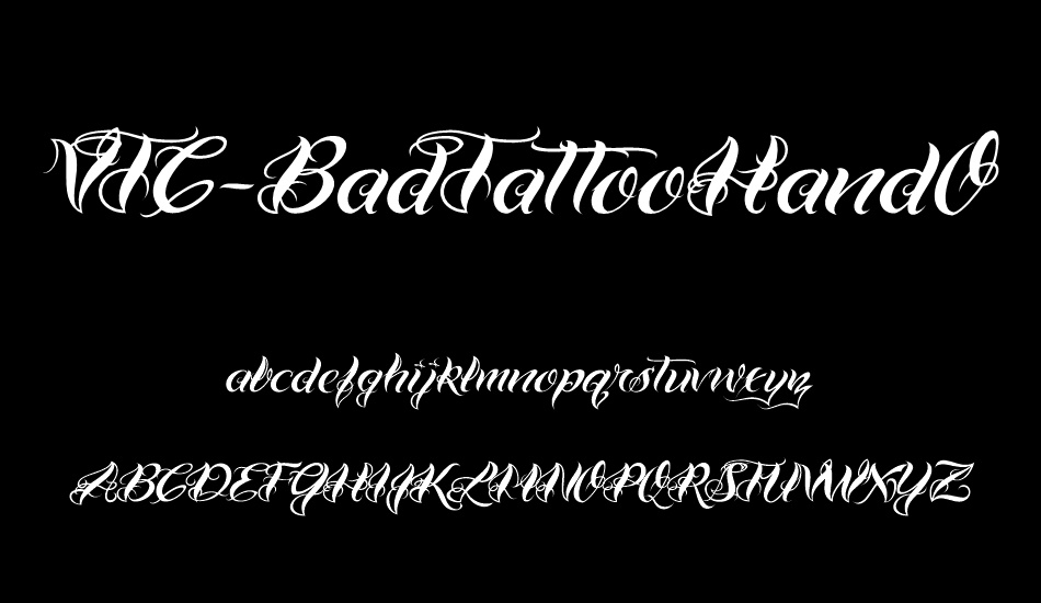 vtc-badtattoohandone font