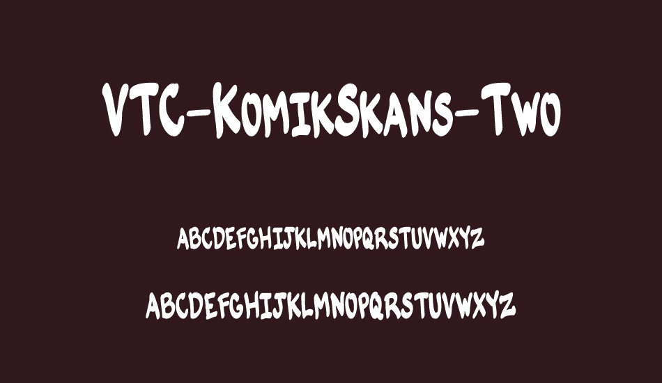 vtc-komikskans-two font