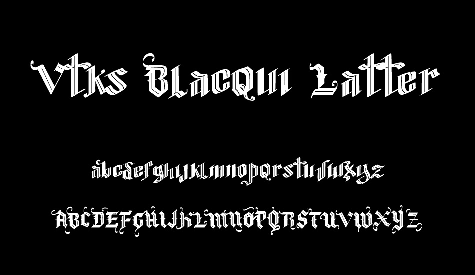 vtks-blacqui-latter font