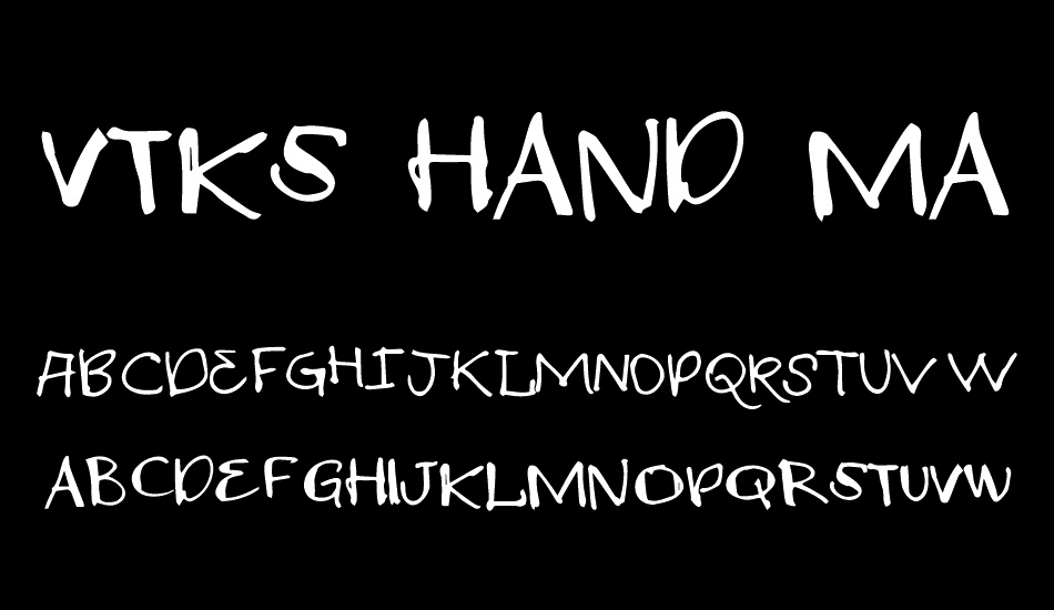 vtks-hand-made font