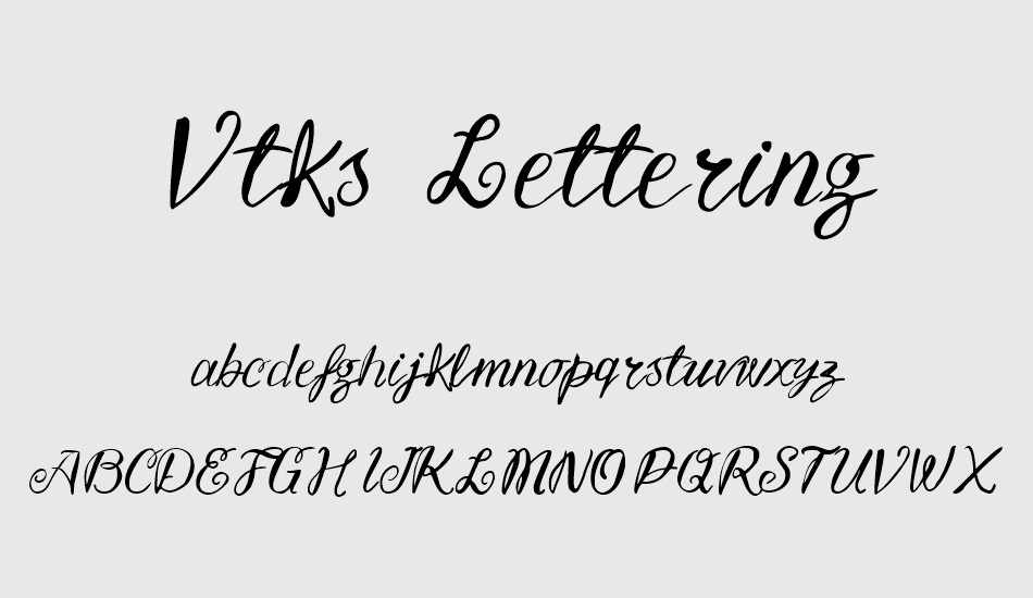 vtks-lettering font