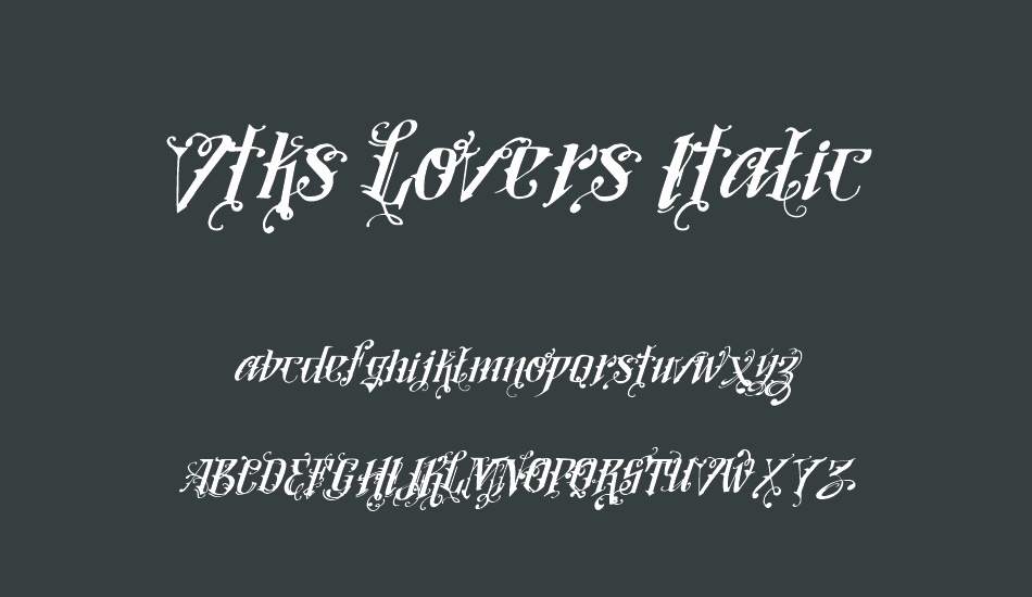 vtks-lovers-ıtalic font