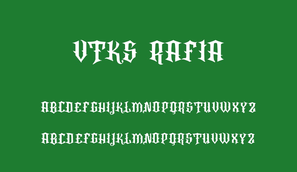 vtks-rafia font