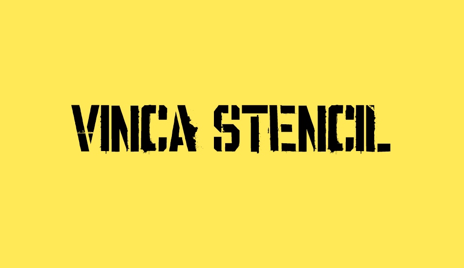 vınca-stencıl font big