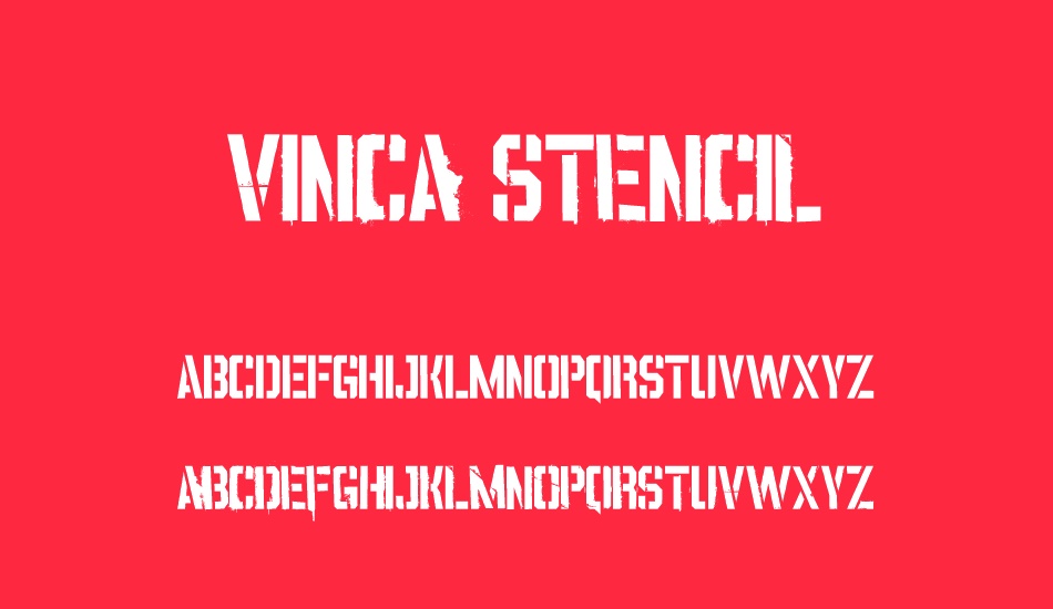 vınca-stencıl font