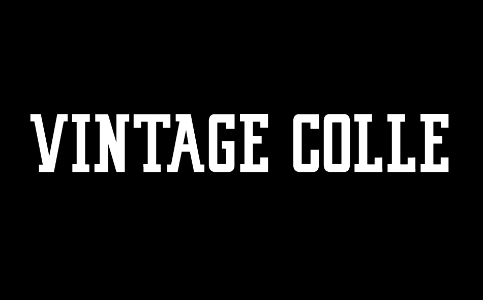 Vintage College Dept font big