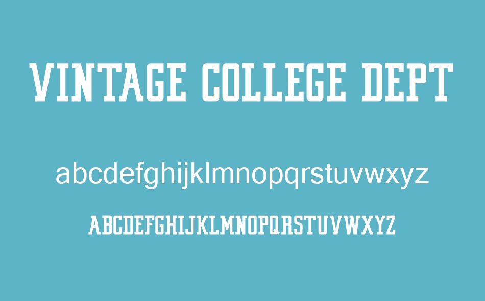 Vintage College Dept font