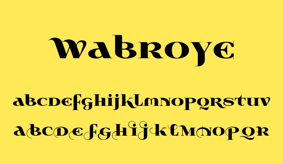 wabroye font