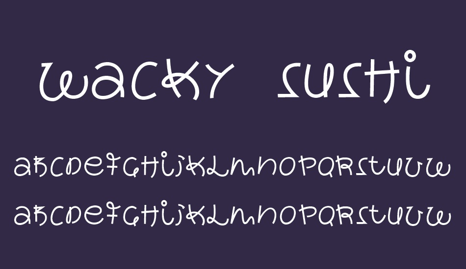 wacky-sushi font
