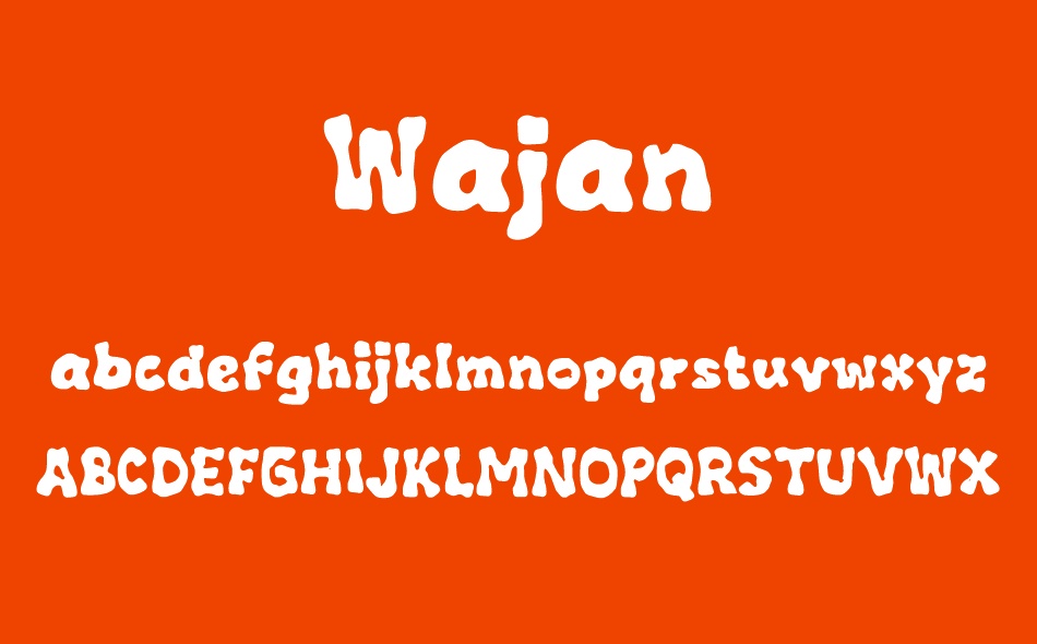 Wajan font