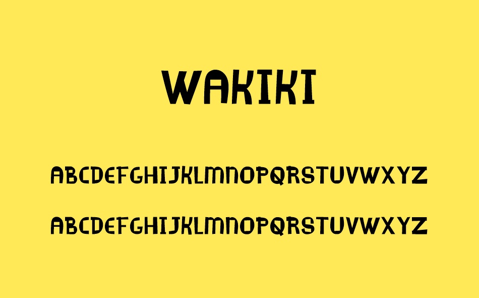 Wakiki font