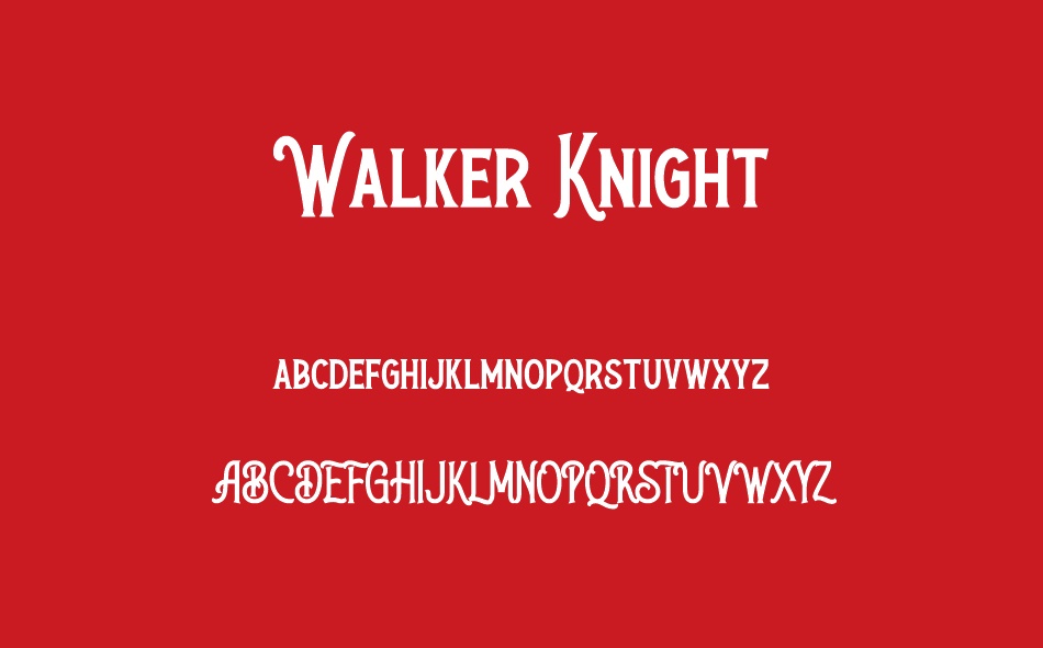 Walker Knight font