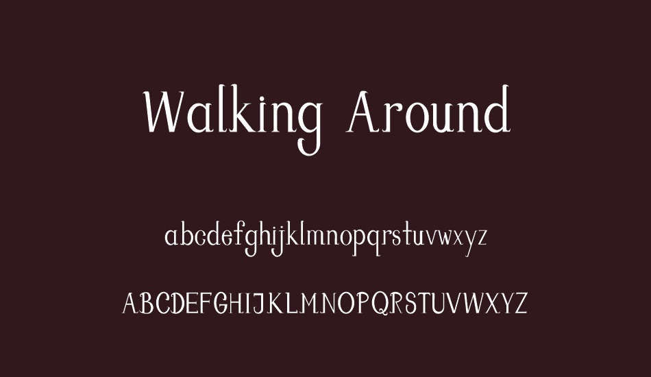 walking-around font