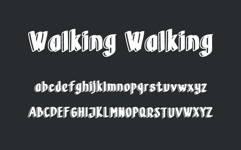 Walking Walking font