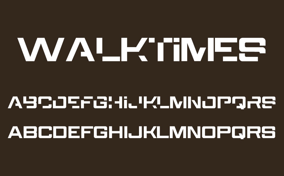 Walktimes font