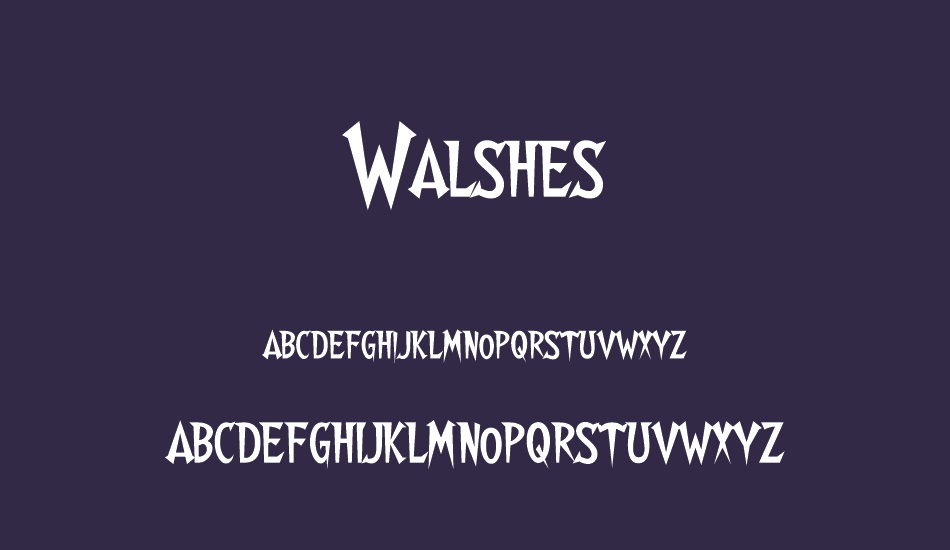 walshes font