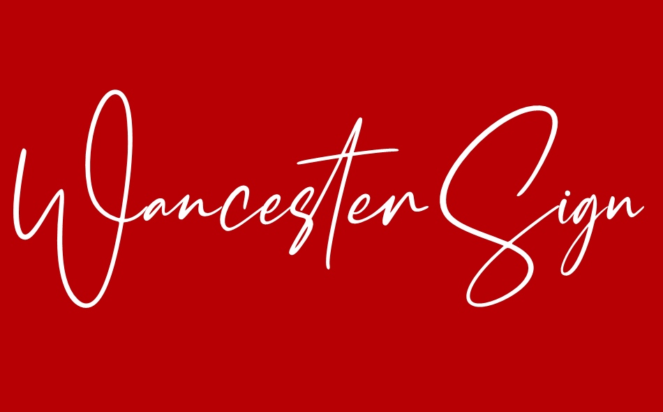 Wancester Signature font big