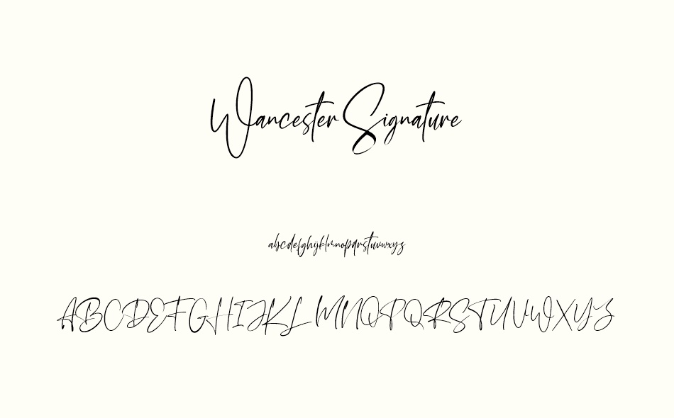 Wancester Signature font