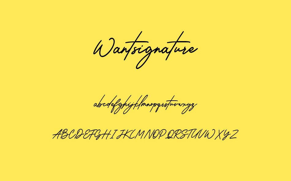 Wantsignature font