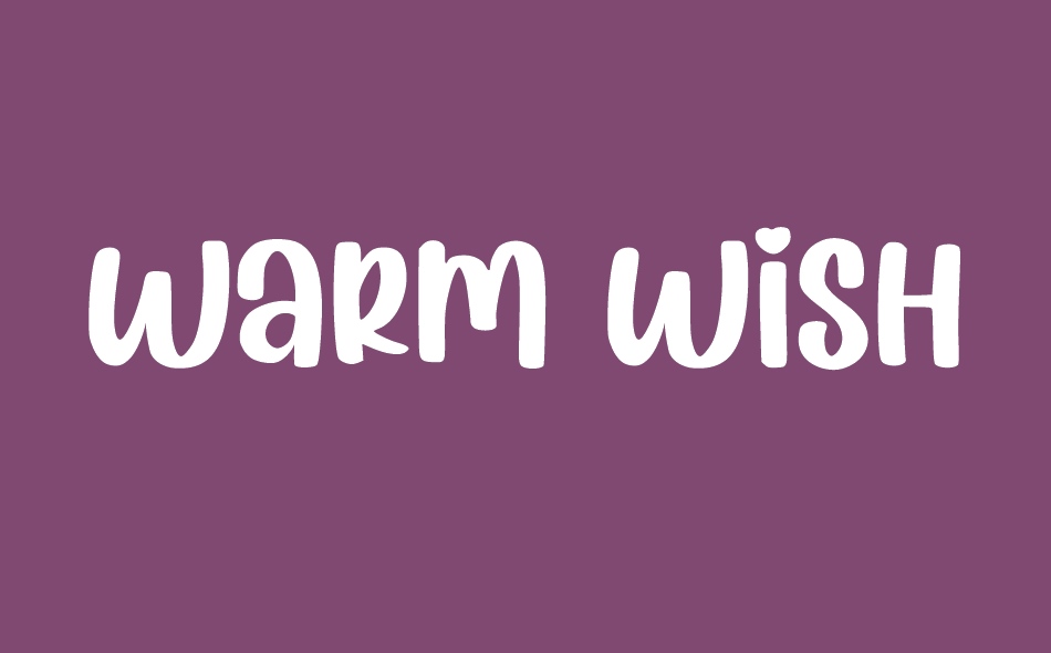 Warm Wishes font big