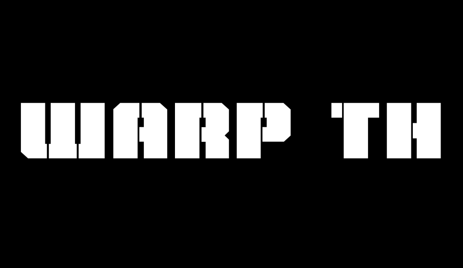 warp-thruster font big