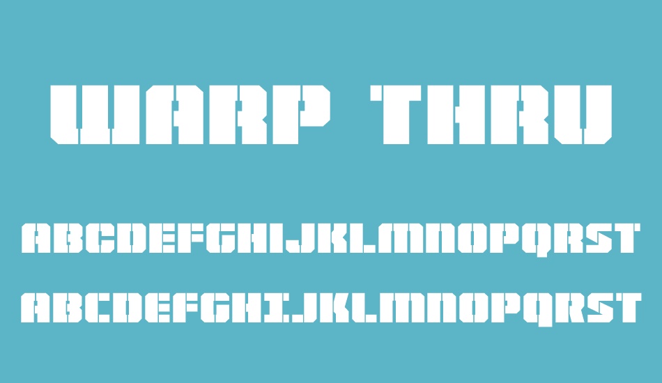 warp-thruster font