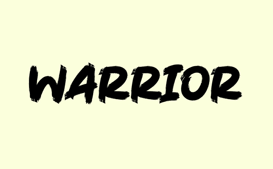 Warrior Brush font big