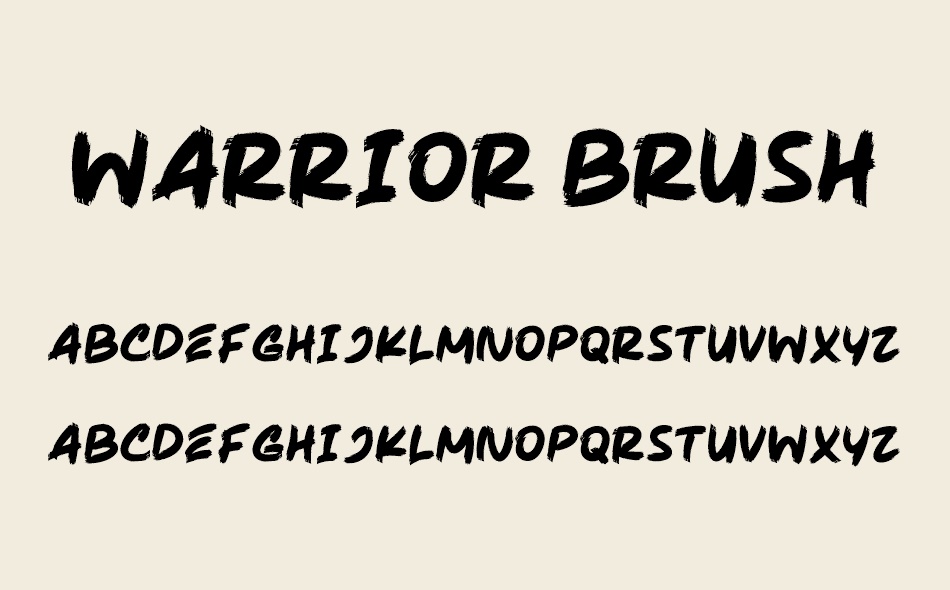 Warrior Brush font